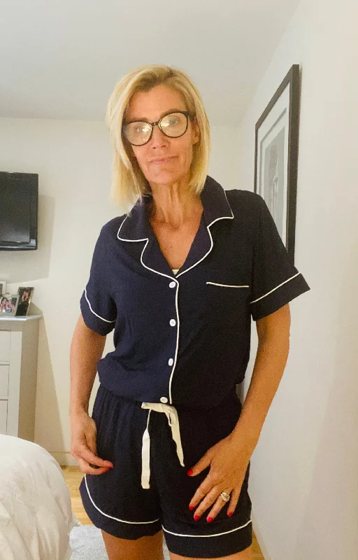 Dawn Short Pyjamas in Navy