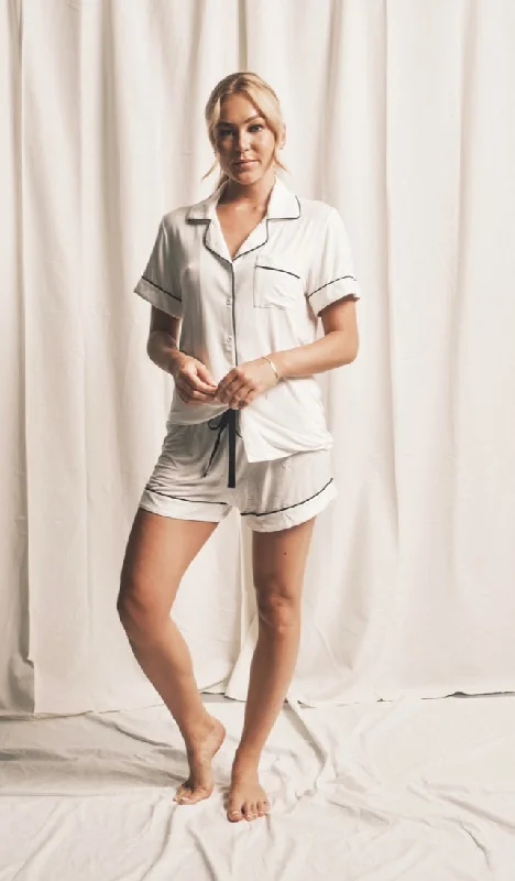 Dawn Short Pyjamas in White