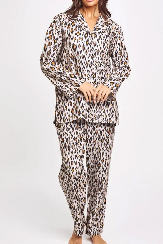 Brushed Cotton Leopard PJ Set