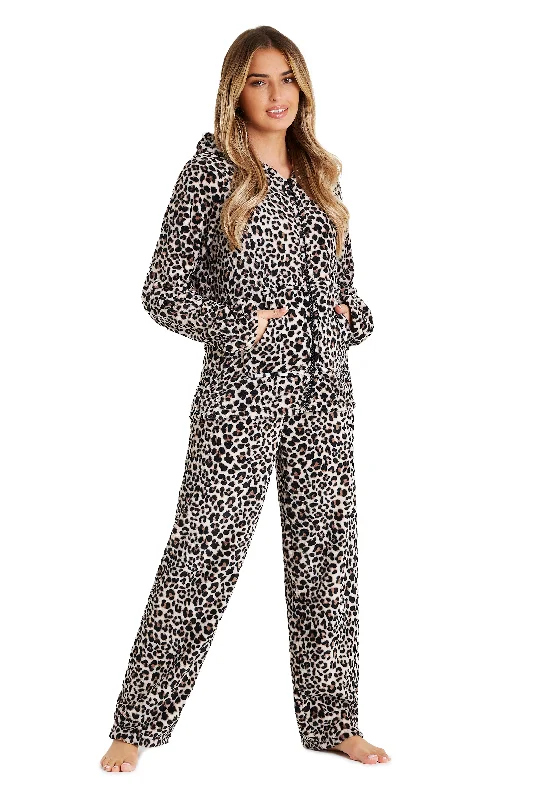 CityComfort Women's Pyjama Sets, Hooded Fleece Pyjamas for Women and Teens