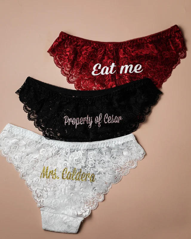 Panties W/Back Text