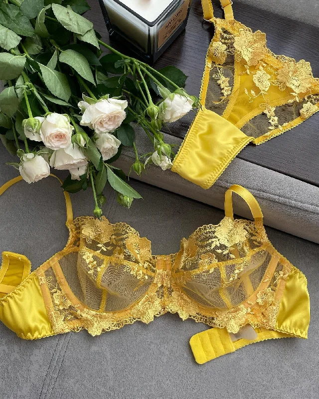 Freesia Yellow Lingerie set