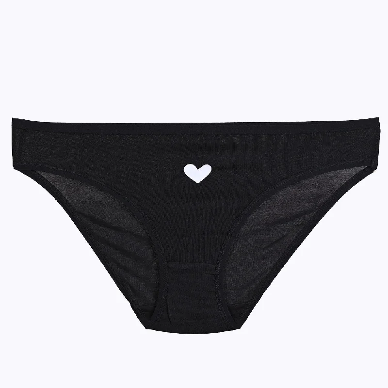 Graphic Cotton High Leg Cut Panties