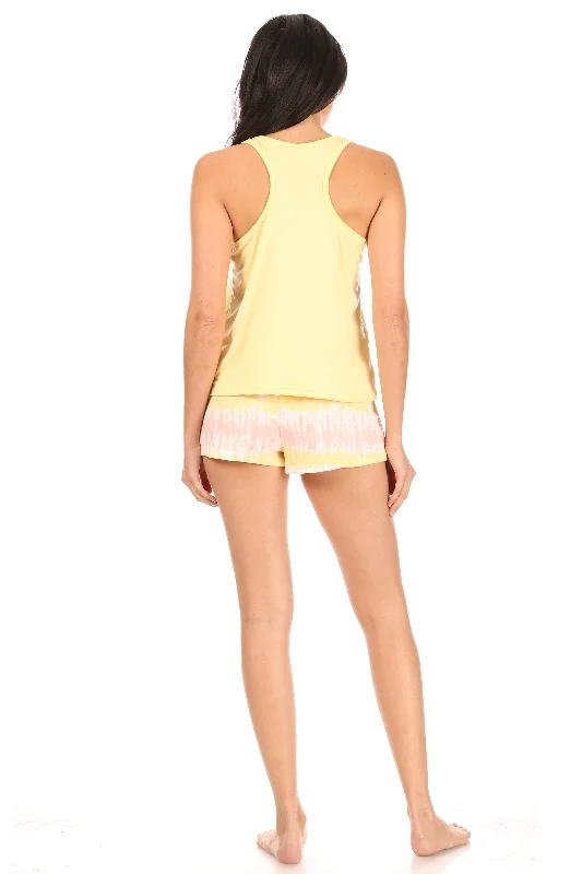 Sun Day Racerback Tank and Shorts Pajama Set