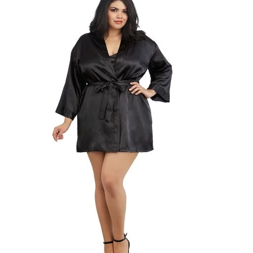 Satin Robe & Chemise Set