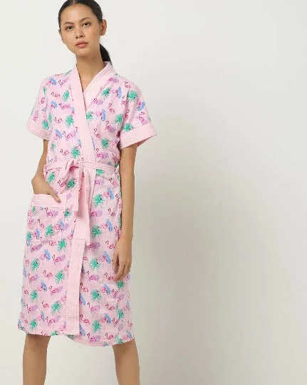 RedRose Printed Bathrobe