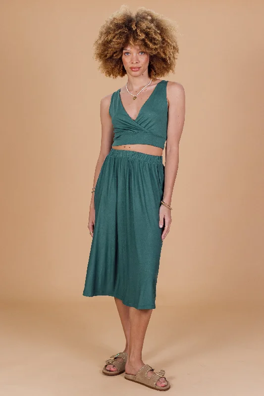 Crop Top Itzel Emerald Green