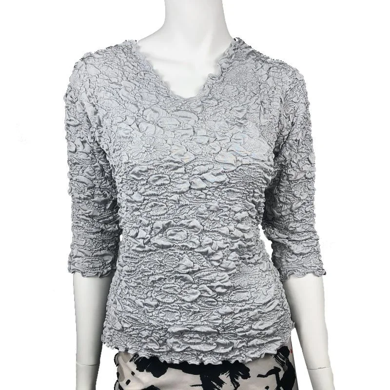 Harbor Mist Aduena Surreal Textured Top