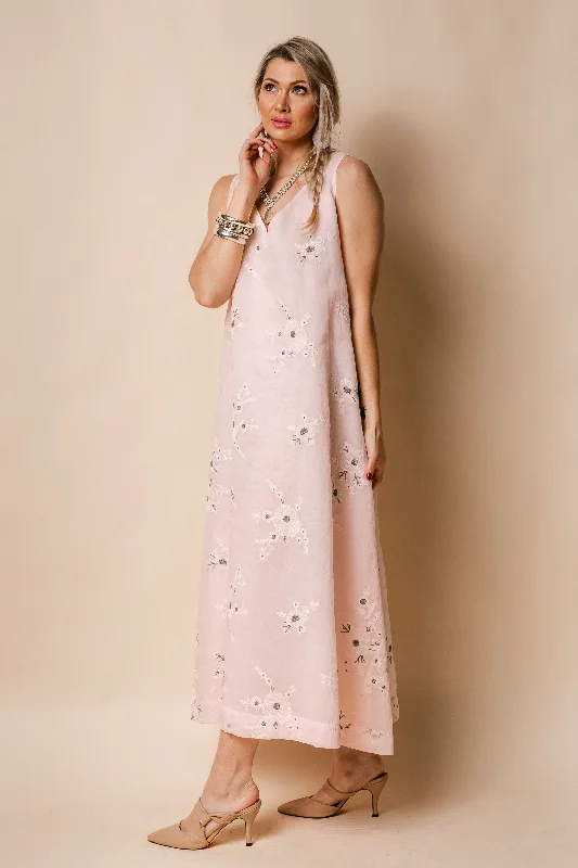 Leo Organza Dress in Blush