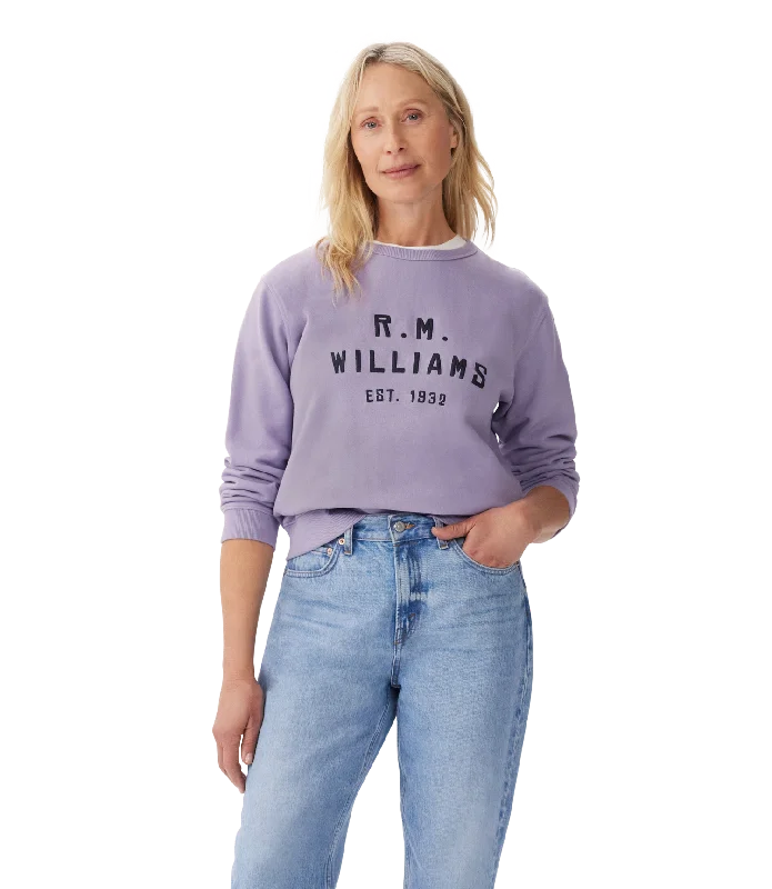 R.M.Williams Stencil Crewneck Sweatshirt - Lavender