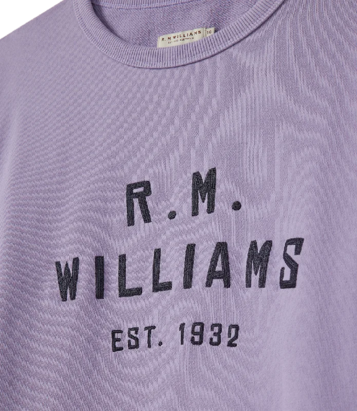 R.M.Williams Stencil Crewneck Sweatshirt - Lavender