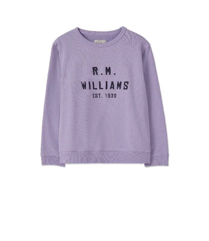 R.M.Williams Stencil Crewneck Sweatshirt - Lavender