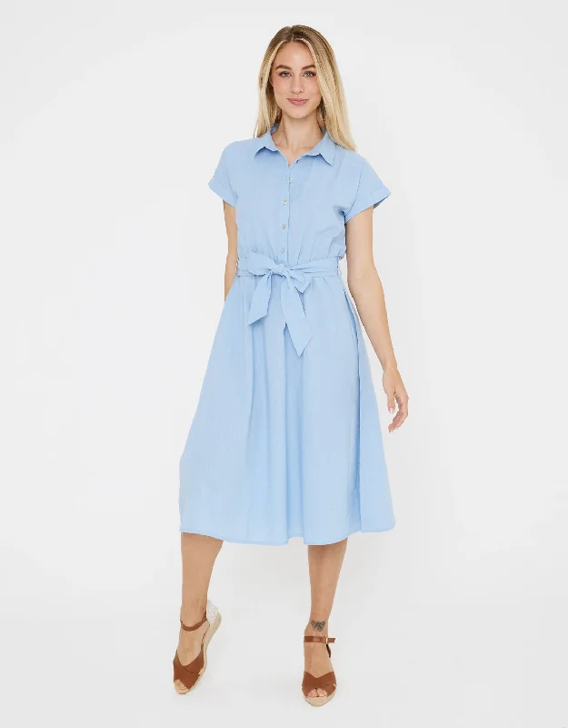 Vestido Midi Cuello Camisa - Karin