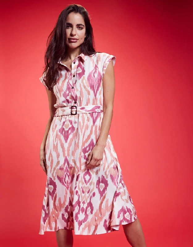 Vestido Midi Satinado Rosa - Clarkel