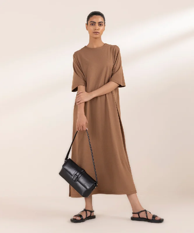 T-Shirt Dress With Side Slits