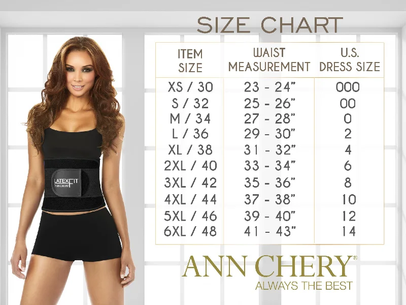 Ann Chery 1024B Powernet Girdle with Zipper Color Black