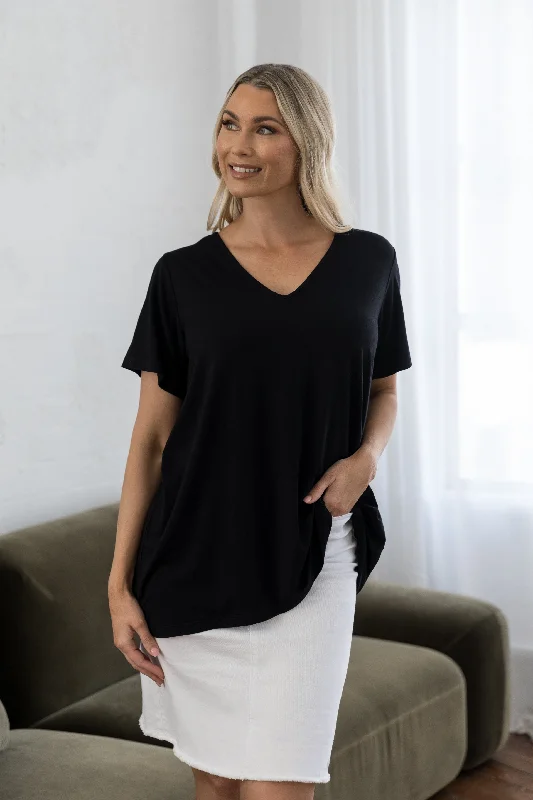 T-Shirt Top in Black