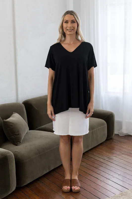 T-Shirt Top in Black