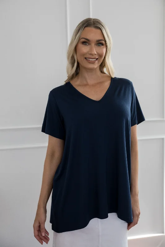 T-Shirt Top in Navy