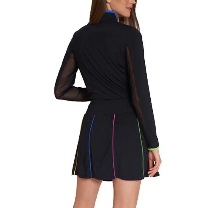 G Lifestyle Multi Color Piping Skort - Black/Bright Multi-FINAL SALE