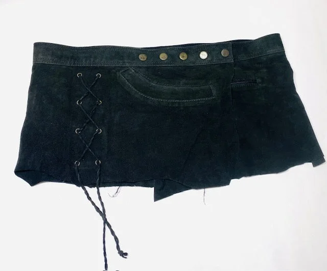 Leather Mini Pocket Warrior Skirt