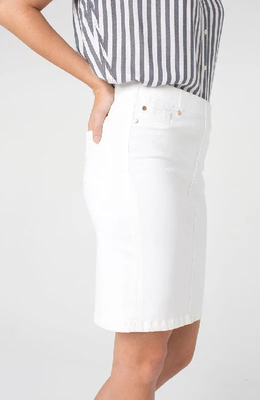 Liverpool Chloe Pencil Skirt - Bright White FINAL SALE