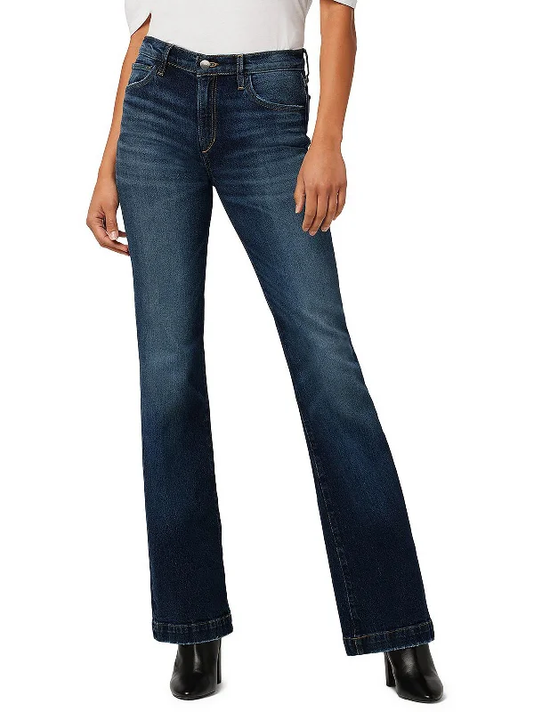 Frankie Womens Dark Wash Mid Rise Bootcut Jeans