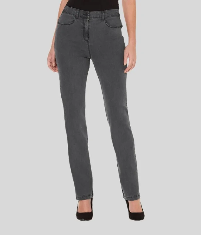 Grey Straight Leg Sara Jeans