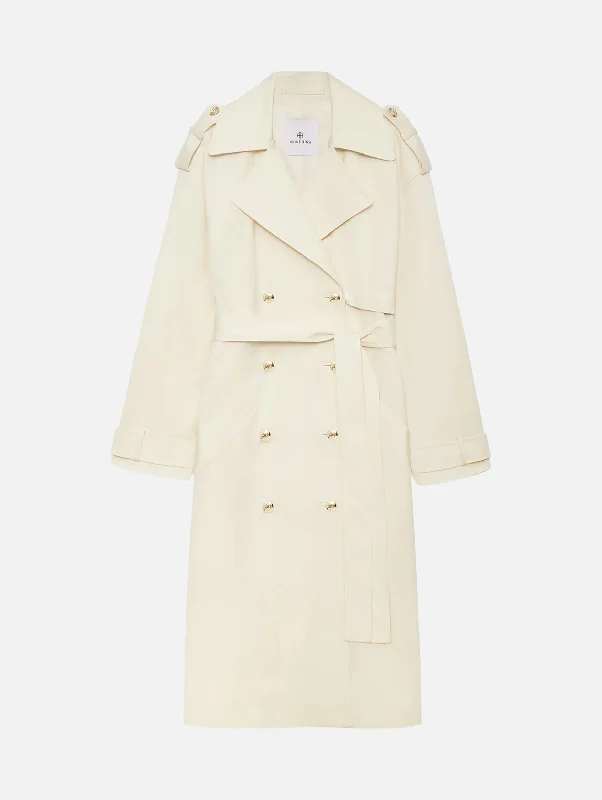 Layton Trench in Cream