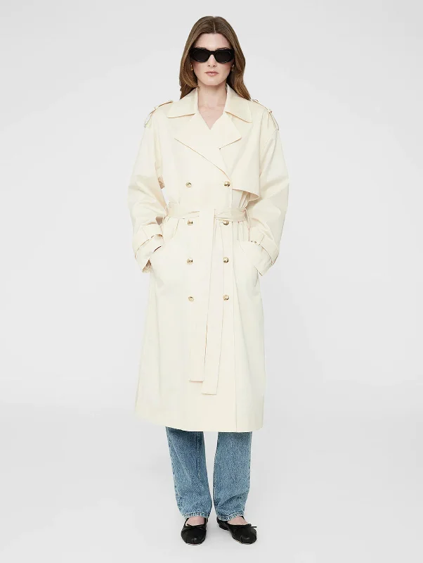 Layton Trench in Cream