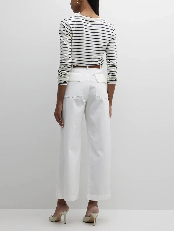 Leon Boy Pant in White