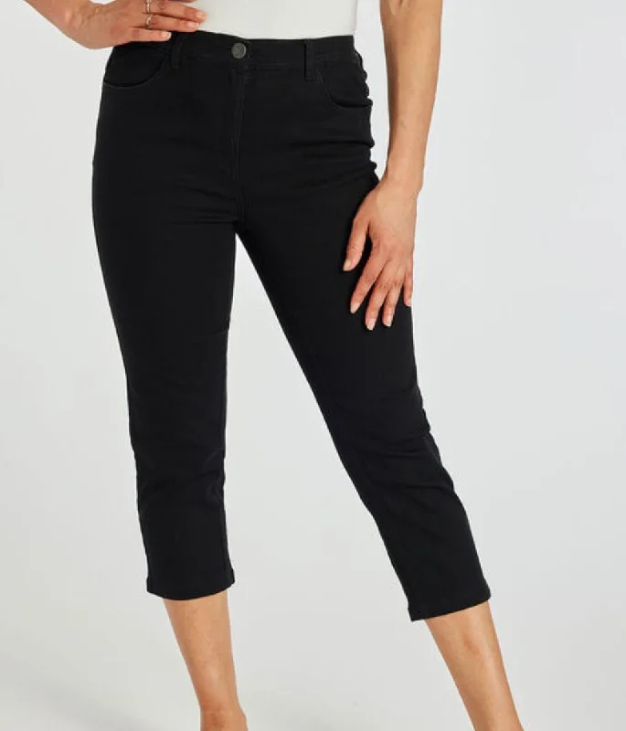 Black Sara Crop Jeans