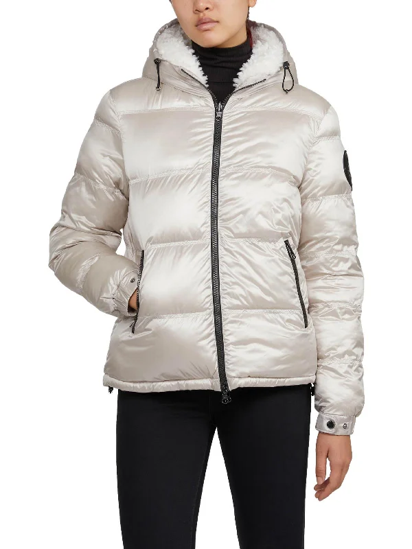 Snow Womens Water Repellent Sherpa Puffer Jacket