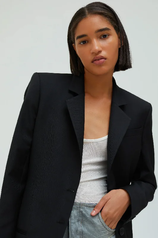 Talus Tailored Coat in Black