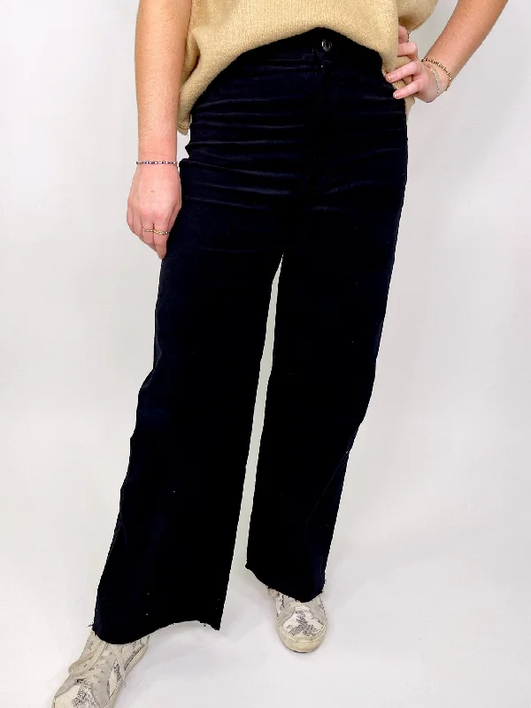 The Eleanor Suede Wide Leg Jean