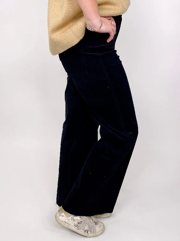 The Eleanor Suede Wide Leg Jean