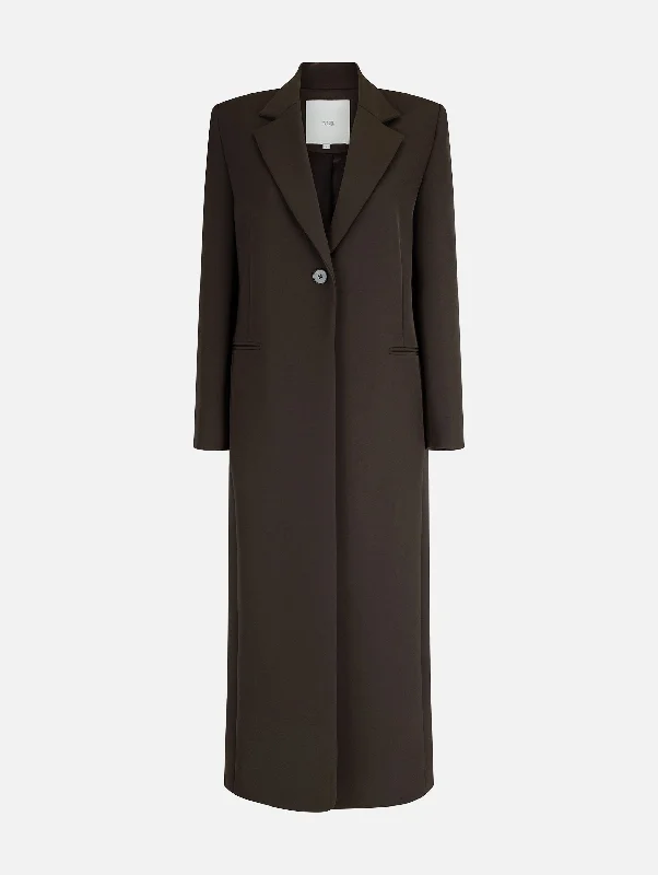 Tuxedo Coat in Umber