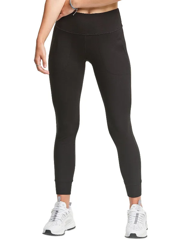 Womens Stretch Mid Rise Leggings