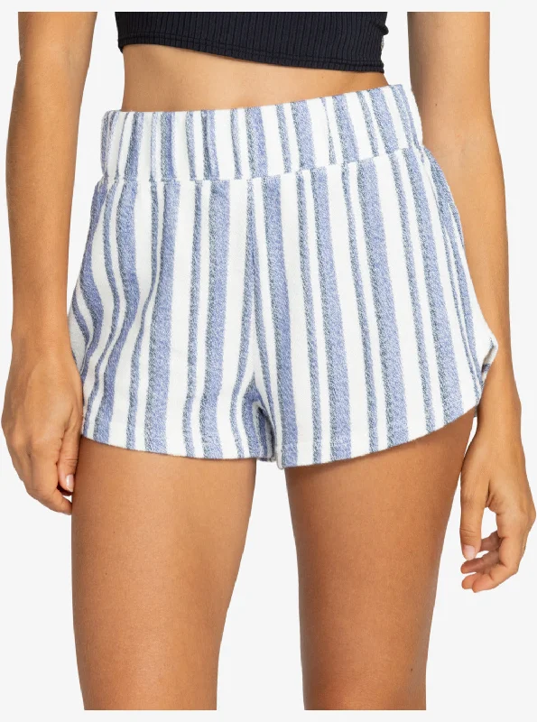 Drop A Wave Shorts - Bijou Blue Small Silk Stripe