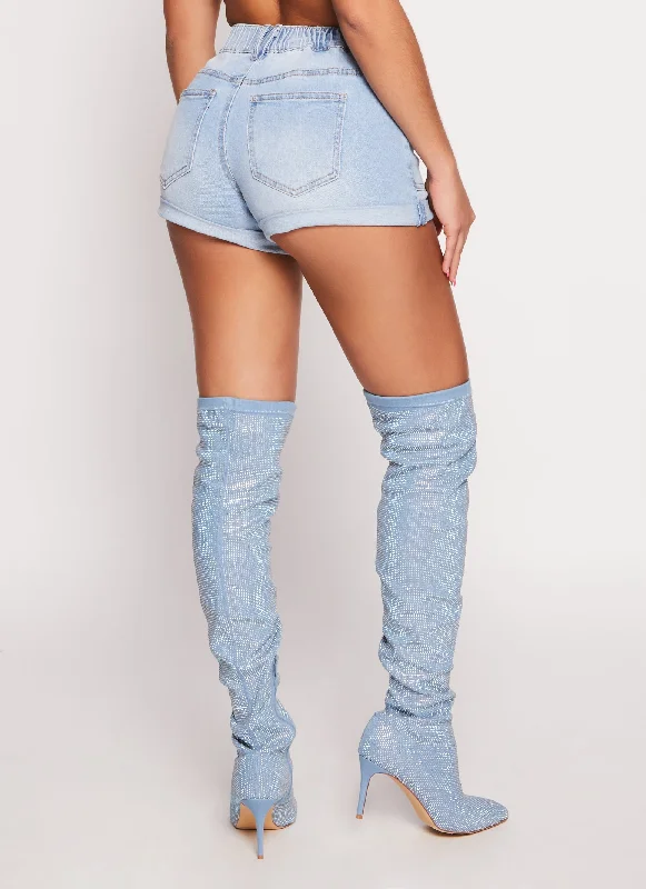 Almost Famous Rolled Cuff Denim Shorts