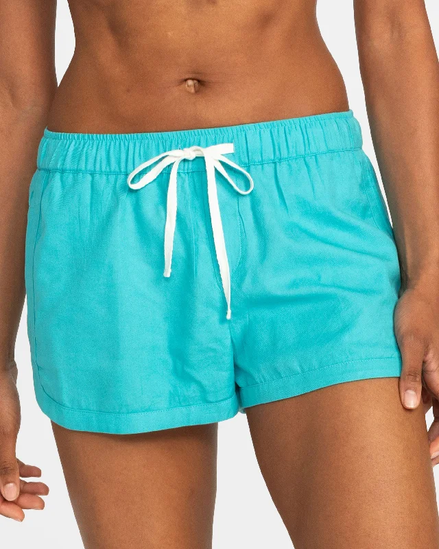 New Impossible Love Elastic Waist Shorts - Maui Blue