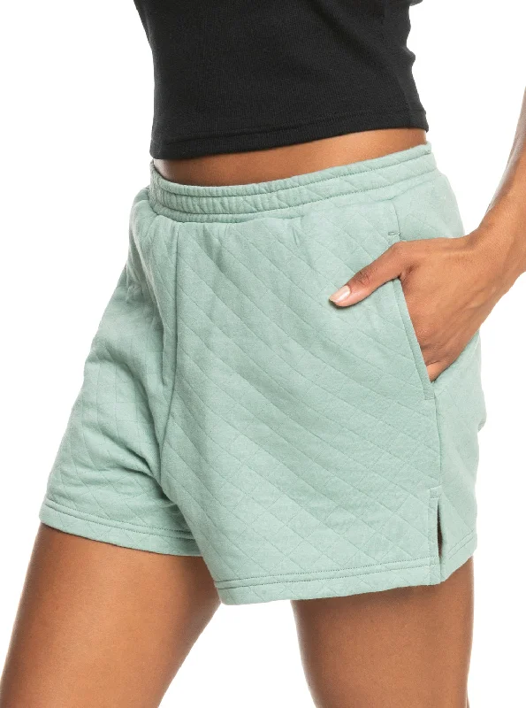 Surf Break Elasticated Lounge Shorts - Blue Surf