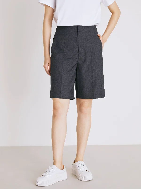 Dark Gray Suit Shorts