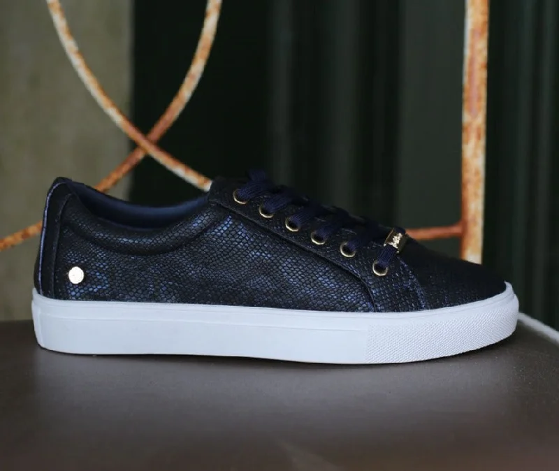 DEBBIE METALLIC TRAINER NAVY