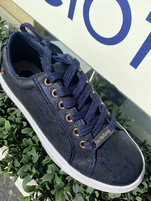 DEBBIE METALLIC TRAINER NAVY