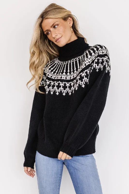 Evanston Turtleneck Sweater | Black