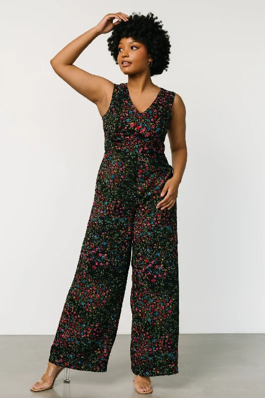 Frazier Jumpsuit | Black Multi Floral