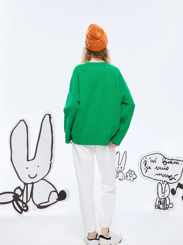 Nutcracker Bunny Green Sweater