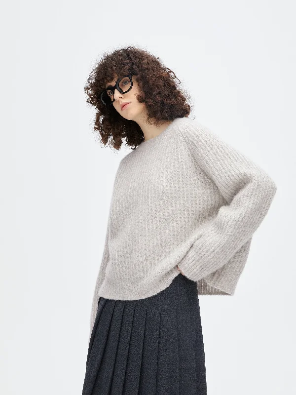 Silk Cashmere Crew Sweater