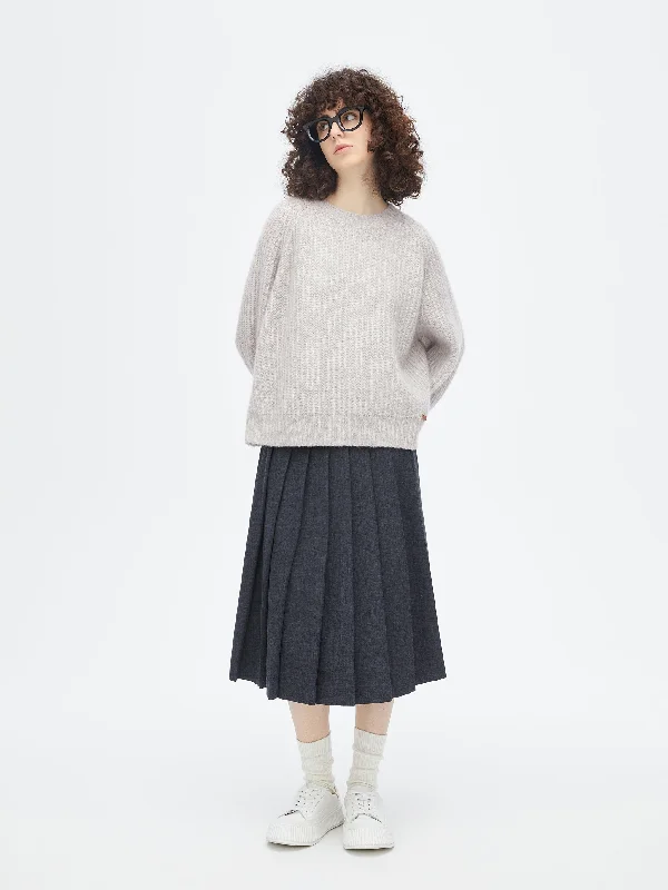 Silk Cashmere Crew Sweater